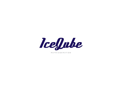 IceQube Logo blue brand freeze freezer frozen ice ice cube iceqube identity logo refrigeration
