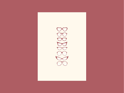 Vintage print - glasses glasses greetings card pink poster print vectors vintage