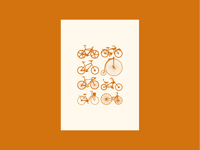 Vintage print - bicycles