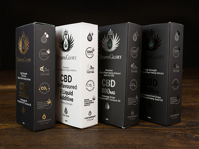 Hemp & Glory Packaging Design branding cannabis cbd cbd branding cbd logo cbd oil cbd packaging hemp logo packaging design