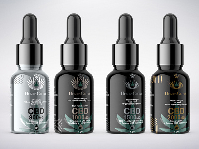 Hemp & Glory Full Spectrum CBD Oils Packaging Design