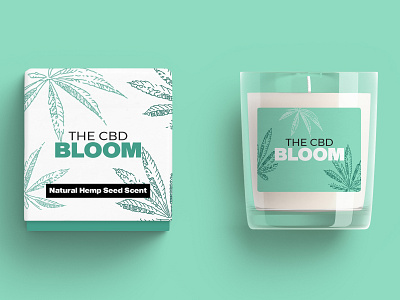 CBD Scented Candle brand identity branding candle cannabis cannabis branding cbd cbd oil design design agency graphic design hemp marijuana packaging