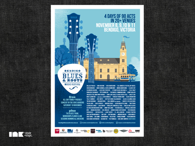 Bendigo Blues & Roots Music Festival 2012 Poster 2012 illustration poster