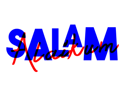 Salam greetings rebound salam typography