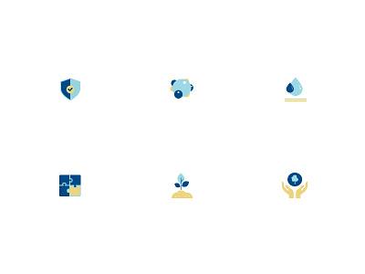 Colored icons for Phosagro corporate site icon vector