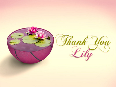 Thank you Lily dribble photo manipulation thank you typography