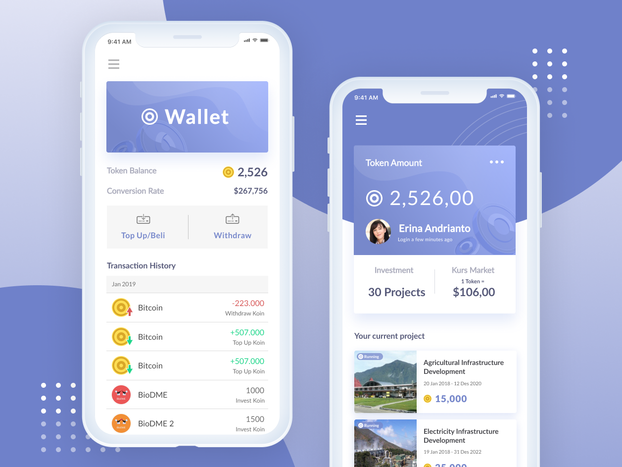 Crypto project. Wallet ui. wallet ui design. crypto wallet interface.
