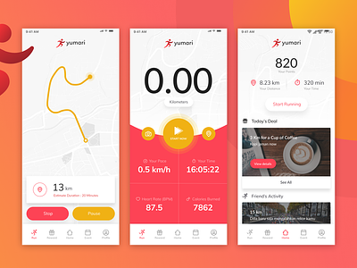 Sport Tracking App Exploration android app android app design design mobile ui ux