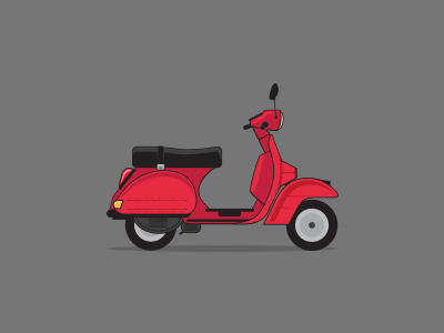 Vespa PX design illustration motorbike scooter vespa