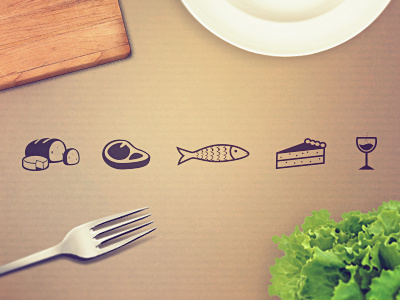 Icons - Food activate cigarro claudio design dish food icons restaurant wood