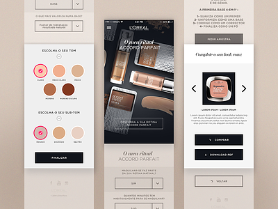 L'Oréal Paris - Rotina Accord Parfait clean loreal ui ux webdesign