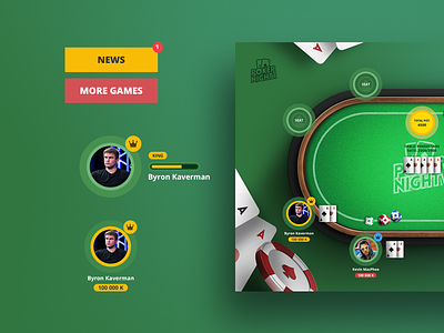 Poker Game - Sneak Peek art cards chip cigarro claudio concept digital game poker ui ux