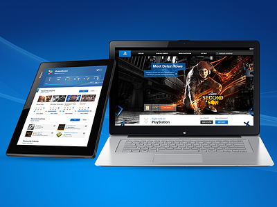 New PlayStation sites desktop homepage html5 playstation redesign tablet video