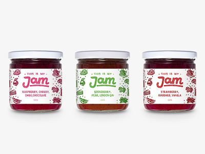 This Is My Jam Packaging Mockup branding food glass jam jars label lid packaging preserve sticker