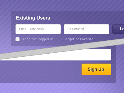 Login / Register Form button form input texture ui