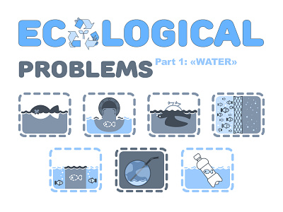 Ecological problems. Water eco ecological ecological problems environment garbage icon illustration pollution sticker trash vector water вода загрязнение мусор окружающая среда экологические проблемы экология