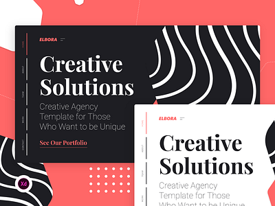 Elbora — Simple Agency Portfolio agency app app design clean creative modern portfolio template ui ui design ui template