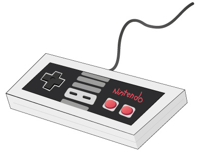 Nintendo 8 bit controller 8bit controller game illustration nintendo old retro