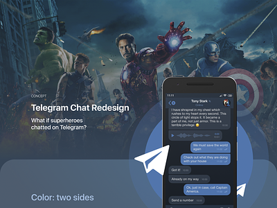 Telegram Redesign Concept for Android chat messenger telegram telegram design ui ux