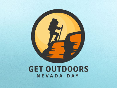 Get Outdoors Nevada Day Logo hiking logo nevada outdoor outside red rock