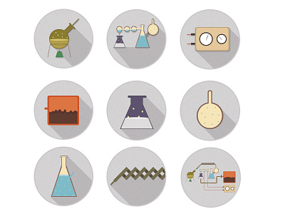 Chemistry Lab-  Flat Illustration Practice