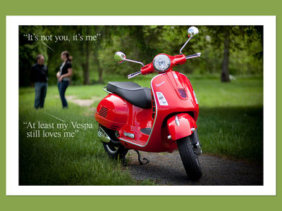 My Vespa Loves Me Ad Campaign advertising graphic design typography