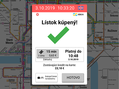 Transport ticket - purchase confirmation app design bratislava digital ticket goodui goodux public transport public transportation