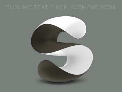 Sublime Text 2 replacement icon 3d blender icon