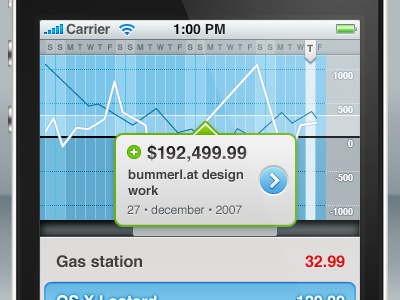 Personal Expenses iPhone App Concept app interface design iphone