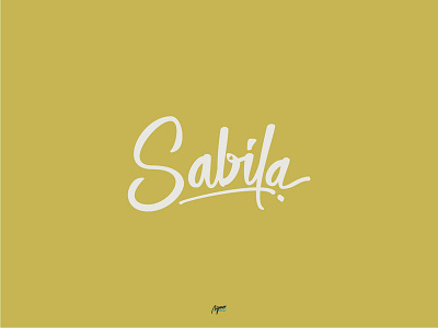 Sabila brand illustration illustrator lettering logo minimal type typography vector