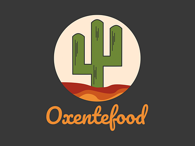 Oxentefood Logo adobe photoshop adobe xd app branding cactus delivery desert food graphic design illustration logo vector
