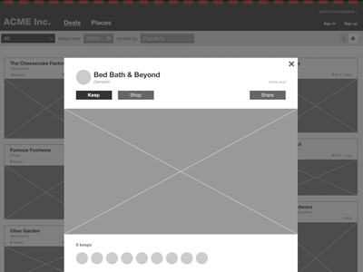 Wireframing new project