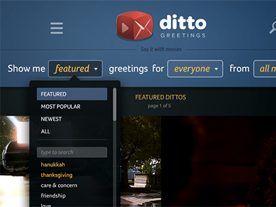 Ditto Greetings app greetings movies video website