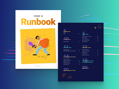 Product Runbook book branding documentation illustration print