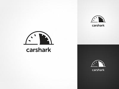 Logo concept car concept logo shark speedometer