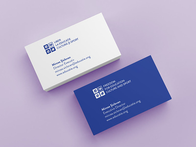 Education, Culture and Sport branding business card culture education logo nonprofit sport