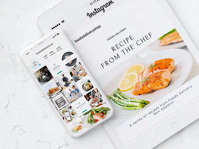 Foods Delivery shop Insta template