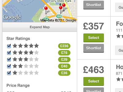 Hotel Comparison: Filtering