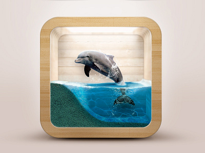Dolphin iOS Icon 3d dolphin icon ios water