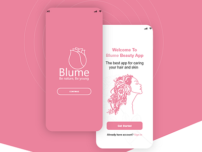 Blume Application animation branding design illustration illustrator intro logo motion natural recipes and reasons. ui vector