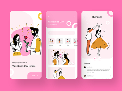 Valentine's Day App Design Concept