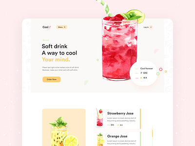 Jose shop landing page design