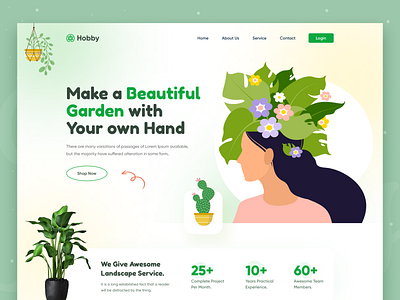 Plant store landing page color ecommerce gradient home page illustration landing page minimal nature plant plant app plant landing page planting product design shop ui uiux web ui website