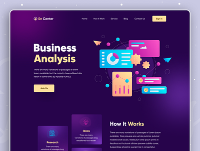 Business analyst landing page agency analysis business business analysis colorful data data analysis growth home page illustration landing page landing page concept minimal uiux web ui website website conecpt website design