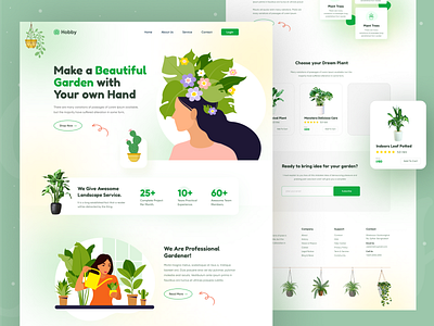 Plant store landing page ecommerce home page illustration landing page minimal nature plant plant app plant landing page plant shop planting product design uiux web ui website website design