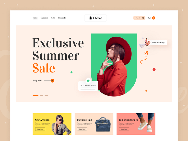 E-Commerce Landing Page by Somon Ahmed for LOL Studio on Dribbble