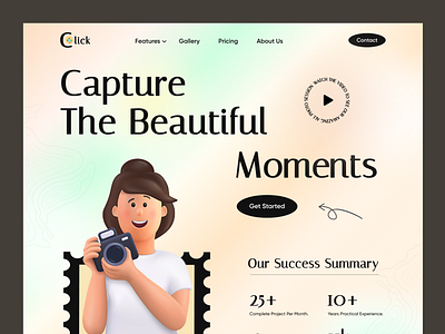 Photography Web Landing Page