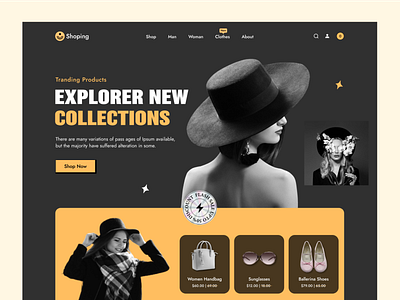 Ecommerce web landing page