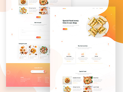 Mariya, Restaurant Landing Page Concept. creative design foods landing page minimal psd design restaurant typography ui ux web design