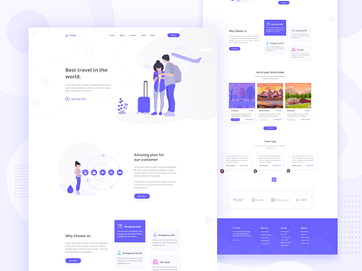 Travel Agency agency creative design design illustration landing page minimal travel agency uiux user interface website